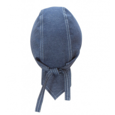 Gorro denim com tiras